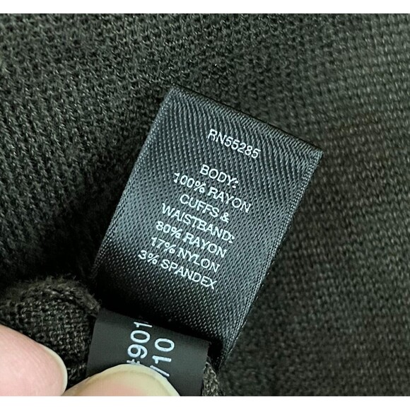 EXPRESS - Green 3/4 Dolman Sleeve Mesh Shoulders Light Wt Rayon Blend Sweater Sm - Picture 7 of 7